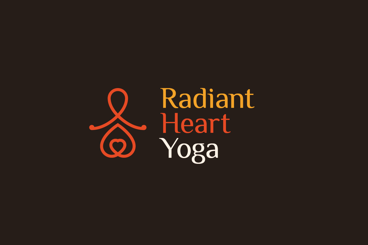 Radiant Heart Yoga Logo Design