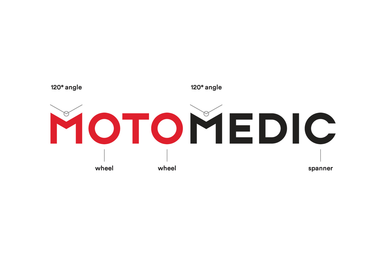 Moto Medic custom wordmark